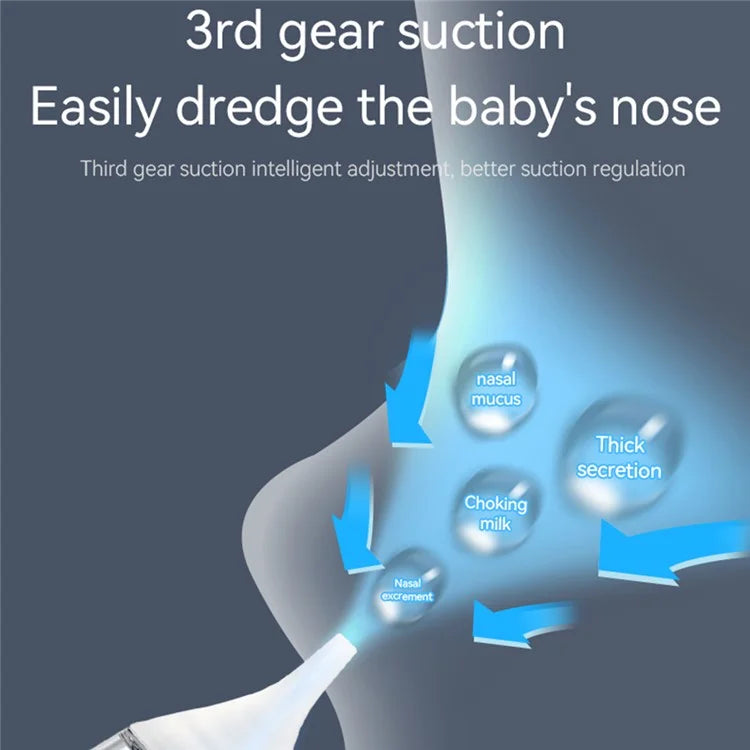 ka1006 Baby Electric Nasal Aspirator Nasal Suction Device with 3 Tips and Soothing Music