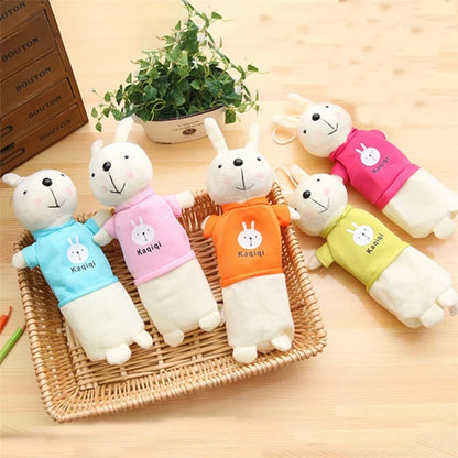 Lovely Short Plush Rabbit Pencil Case