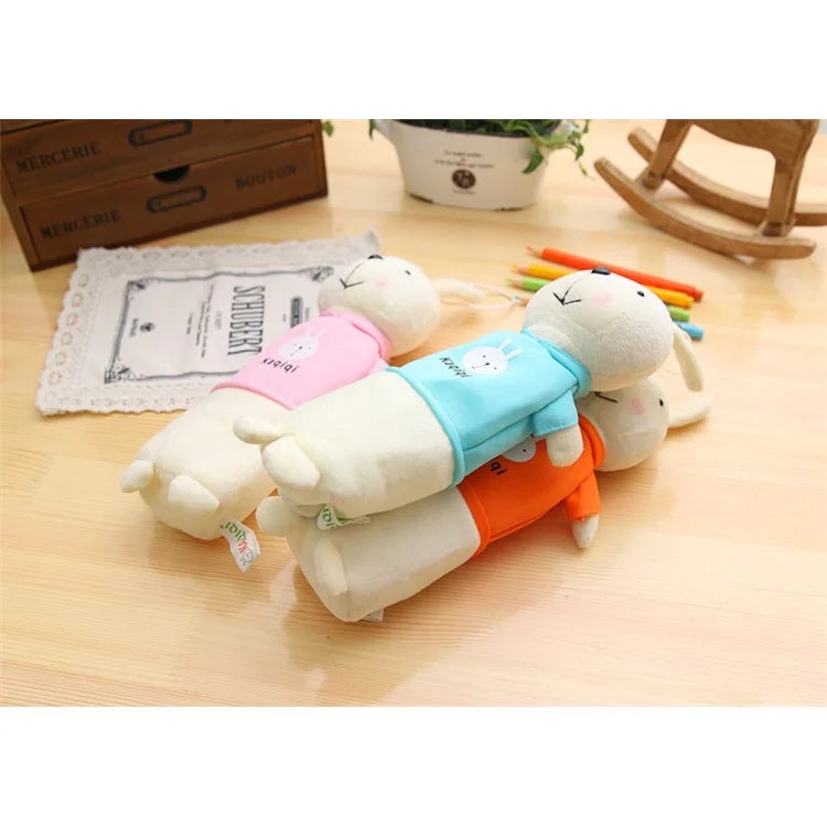 Lovely Short Plush Rabbit Pencil Case