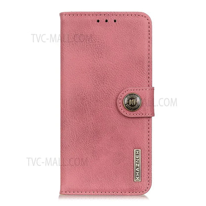 KHAZNEH Scratch-resistant Case Wallet Magnetic Closure PU Leather Phone Cover with Stand for Samsung Galaxy A33 5G