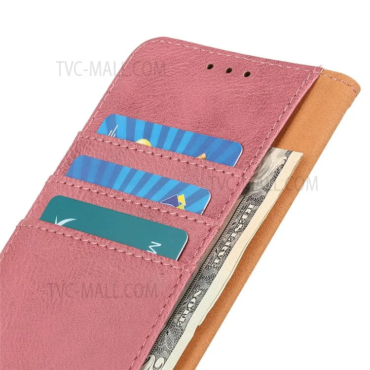 KHAZNEH Scratch-resistant Case Wallet Magnetic Closure PU Leather Phone Cover with Stand for Samsung Galaxy A33 5G