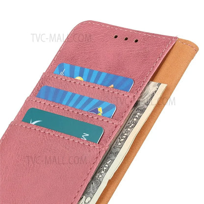 KHAZNEH Scratch-resistant Case Wallet Magnetic Closure PU Leather Phone Cover with Stand for Samsung Galaxy A33 5G