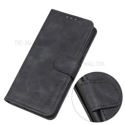 KHAZNEH Magnetic Clasp Wallet Design Retro Style PU Leather Case for Oppo A94/F19 Pro/Reno5 F