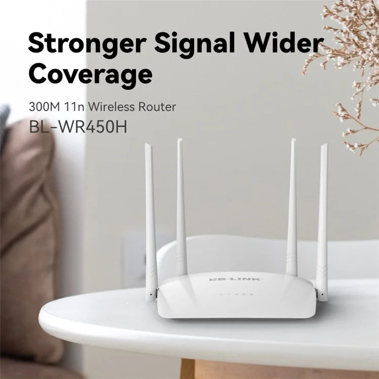 LB-LINK WR450H 300Mbps Wireless Router 4x5dBi High Gain Antennas WiFi Extender