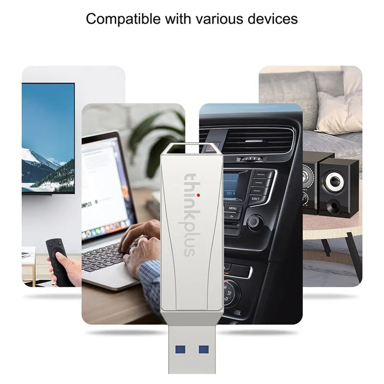 LENOVO Thinkplus MU252 256GB for iPhone 15 Series USB / Type-C Rotating Memory Stick USB-C 3.1 Flash Drive