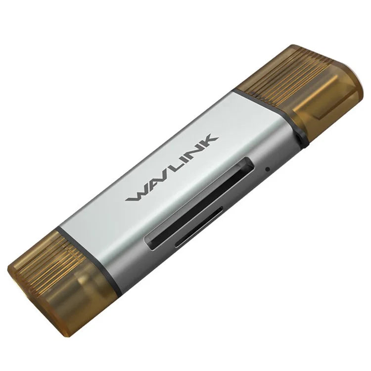 WAVLINK WL-CR3002 Type-C+USB3.0 SD / TF Card Reader Aluminum Alloy Shell Memory Card Device