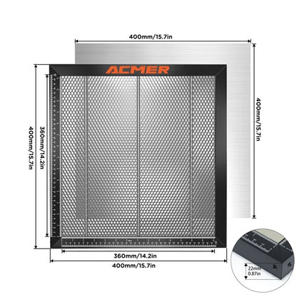 ACMER E10 400x400mm Aluminum+Galvanized Steel Laser Bed Fast Heat Dissipation Honeycomb Working Table