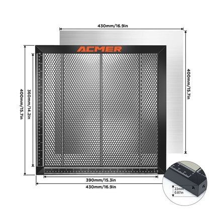 ACMER E10 430x400mm Aluminum Panel Fast Heat Dissipation Honeycomb Plate Laser Bed Working Table