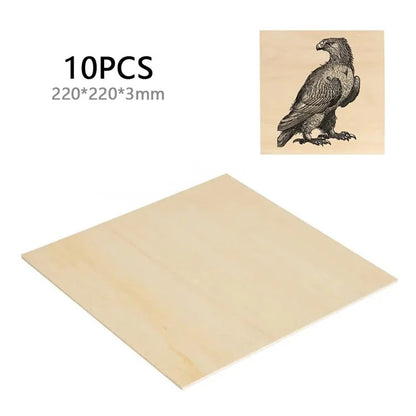 ACMER 220x220x3mm Wood Boards Basswood Sheets for Laser Cutting, Architectural Models