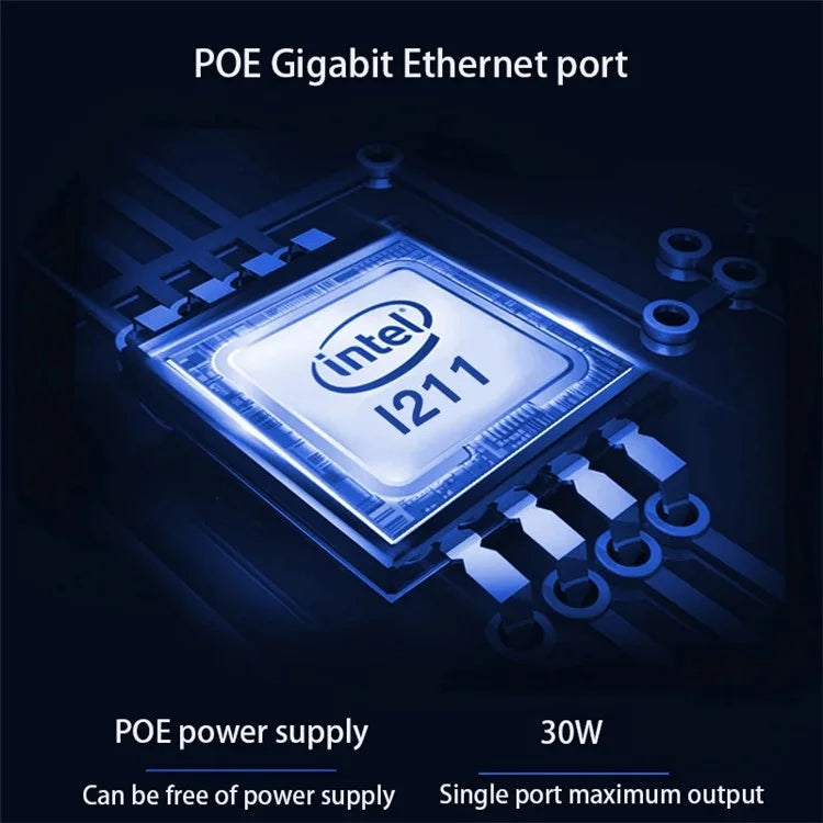 TXI053 I210 Ethernet POE Gigabit Network Card PCIe1X Industrial Camera Image Capture Power Supply