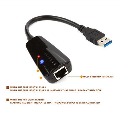 TXA042 USB 3.0 Gigabit Network Card Ethernet Adapter Cable for Desktop PC / Laptop