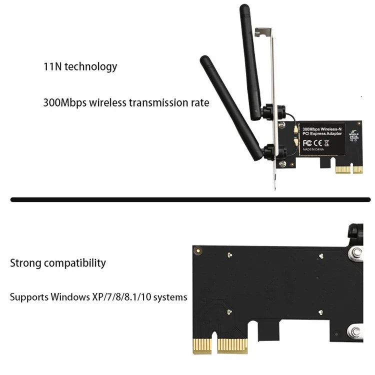 TXA081 Desktop Computer 300Mbps WiFi Card Internal Network Card WiFi Receiver