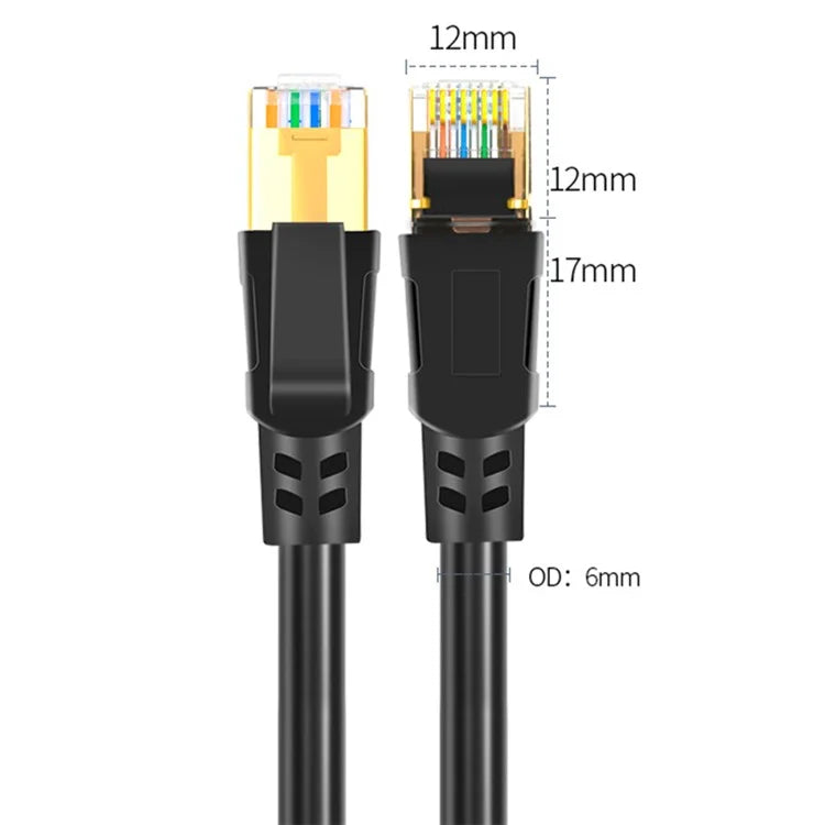 CABLECREATION CL0323 12m Cat8 Ethernet Cable 40Gbps 2000Mhz 10 Gigabit SFTP RJ45 LAN Cable