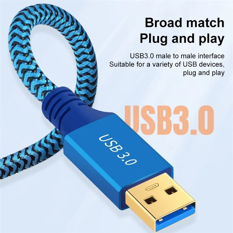 1m USB 3.0 Male to Male Cable Printer Hard Disk Box USB Extension Cable