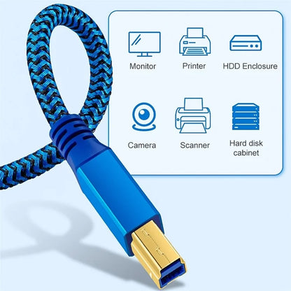 3m USB-A 3.0 Male to USB Type-B Male Connection Cable for Printer, Hard Drive Box