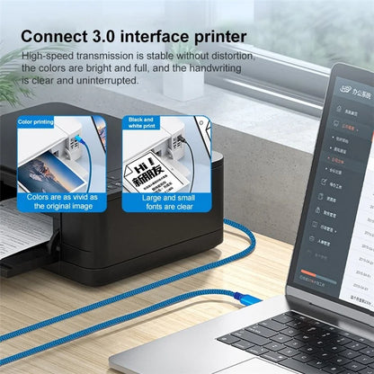 3m USB-A 3.0 Male to USB Type-B Male Connection Cable for Printer, Hard Drive Box