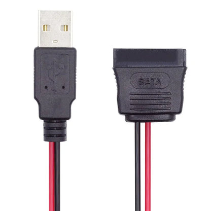 U2-070-1P DC 5V Single USB to SATA 15-Pin Power Cable for 2.5-inch SATA HDD SSD Disk Driver, 5V 2A Max