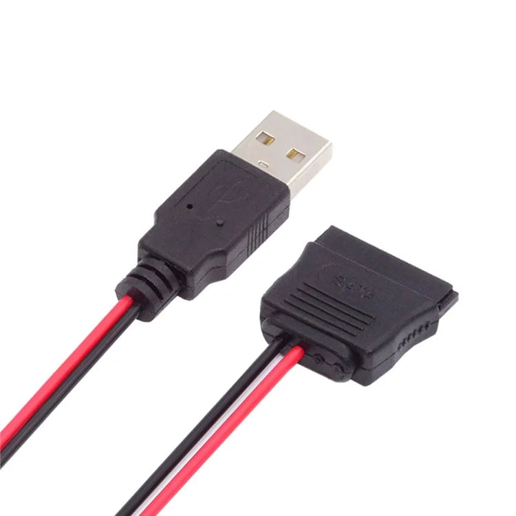 U2-070-1P DC 5V Single USB to SATA 15-Pin Power Cable for 2.5-inch SATA HDD SSD Disk Driver, 5V 2A Max