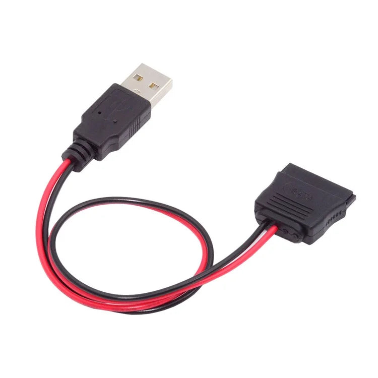 U2-070-1P DC 5V Single USB to SATA 15-Pin Power Cable for 2.5-inch SATA HDD SSD Disk Driver, 5V 2A Max