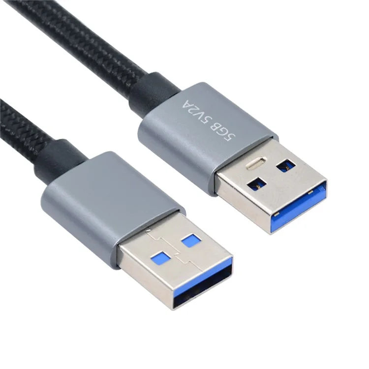 U3-075-AM 0.3m USB 3.0 Male to Male Cord 5Gbps Data Transfer for Cameras, DVD Player, Hard Disk (Silver Shell)