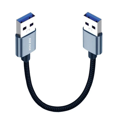 U3-075-AM 0.3m USB 3.0 Male to Male Cord 5Gbps Data Transfer for Cameras, DVD Player, Hard Disk (Silver Shell)