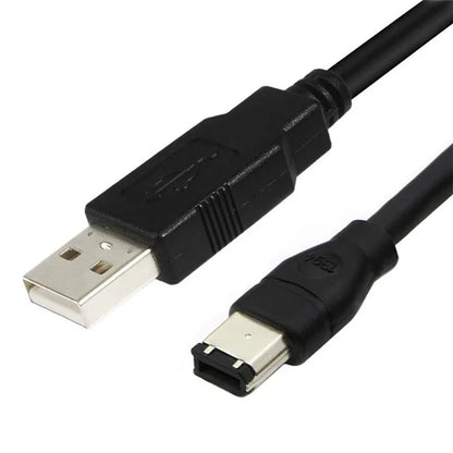 JUNSUNMAY 4.5m Firewire IEEE 1394 6 Pin Male to USB 2.0 Male Plug and Play Adapter Converter Cable