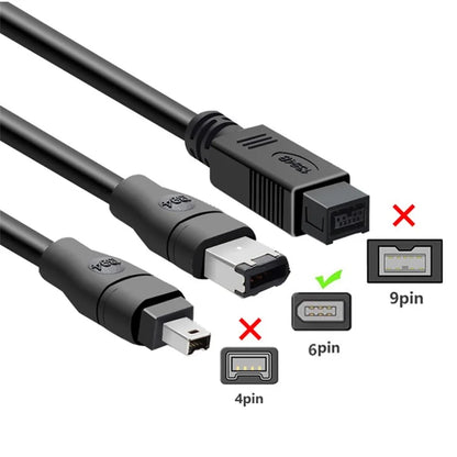 JUNSUNMAY 4.5m Firewire IEEE 1394 6 Pin Male to USB 2.0 Male Plug and Play Adapter Converter Cable