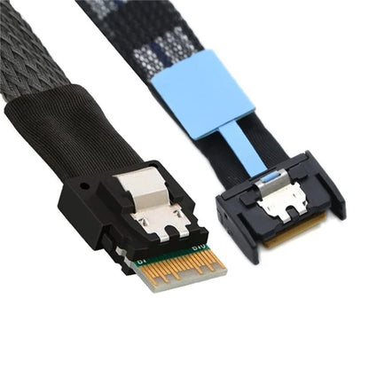 SF-078 50cm MCIO PCI-E 4i 38Pin Male to SFF-8654 Slimline 4X Adapter Cable Cord