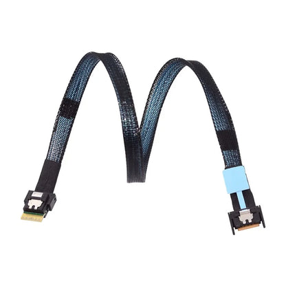 SF-078 50cm MCIO PCI-E 4i 38Pin Male to SFF-8654 Slimline 4X Adapter Cable Cord