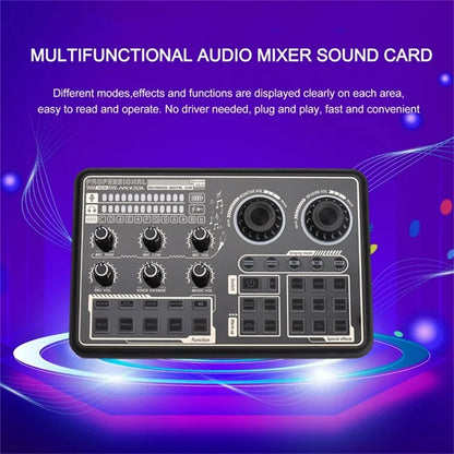 SK600 Multifunctional Live Sound Card Professional Audio Mixer for Mobile Phone PC