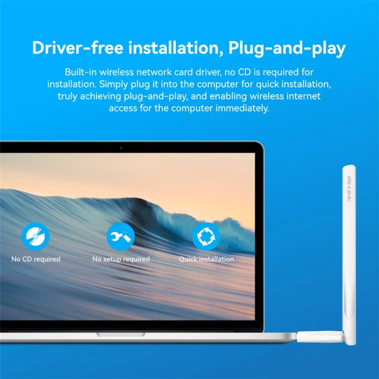 LB-LINK WDN650A Home WiFi Receiver for Decktop Computer Laptop Dual Band 650M Wireless USB Network Card