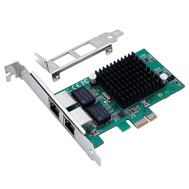 TXA020 Intel 82575EB Chip Pcie Gigabit Dual Port Network Card with Long and Short Baffle