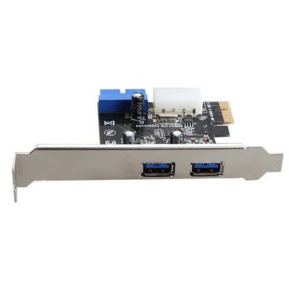 TXB012 Applicable Slot PCI-E to 2 X USB 3.0 Expansion Card 20-Pin Adapter Port for Computer Host