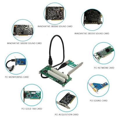 TXB024 Pcie to Dual Pci Slot Adapter Card for Capture Card / Sound Card Expansion Card