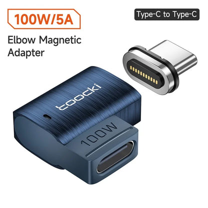 TOOCKI TQ-OTG03 100W Magnetic Type-C Male to Female 480Mbps Data Adapter