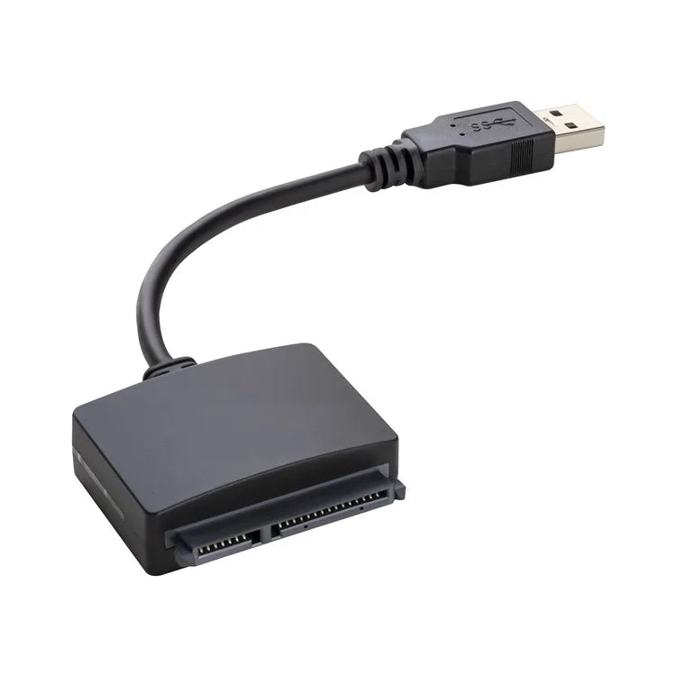 Black ABS Plastic SATA to USB 3.0 Adapter Cable for 2.5-Inch Hard Drive SSD Data Transfer