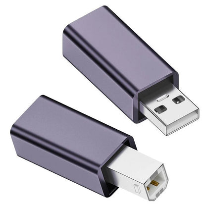 U2-010-AB 2Pcs USB 2.0 B Type Female to Type-A + Type-B Male Extension Adapter for Printer Scanner Disk