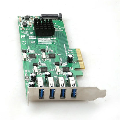 TXB097 For Desktop PC PCI-E to 4-Port USB 3.0 Expansion Card Compatible with Pcie X4 X8 X16