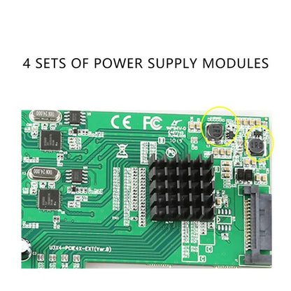 TXB097 For Desktop PC PCI-E to 4-Port USB 3.0 Expansion Card Compatible with Pcie X4 X8 X16