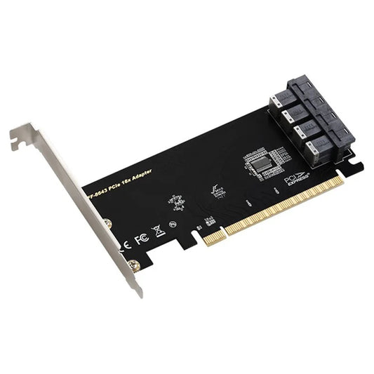 TXB128 SFF8639 Interface 4-port Nvme Adapter Card Solid State Drive to PCIE X16 to 4 U.2 Expansion Card