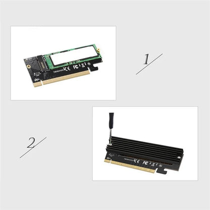 TXB008 Pcl-Express X16 Solid State Drive Adapter Card M.2 to PCIE3.0 Computer Expansion Card with Heat Dissipation Fin