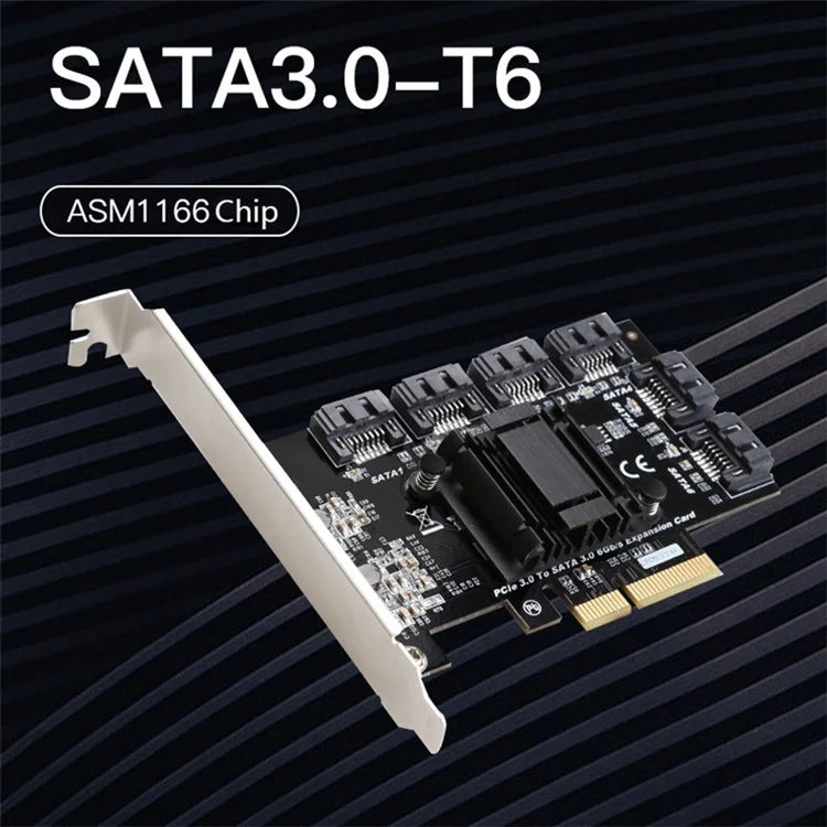 TXB119 PCI-E to 6x SATA3.0 Expansion Card Compatible with MAC / Windows / Linux / Synology