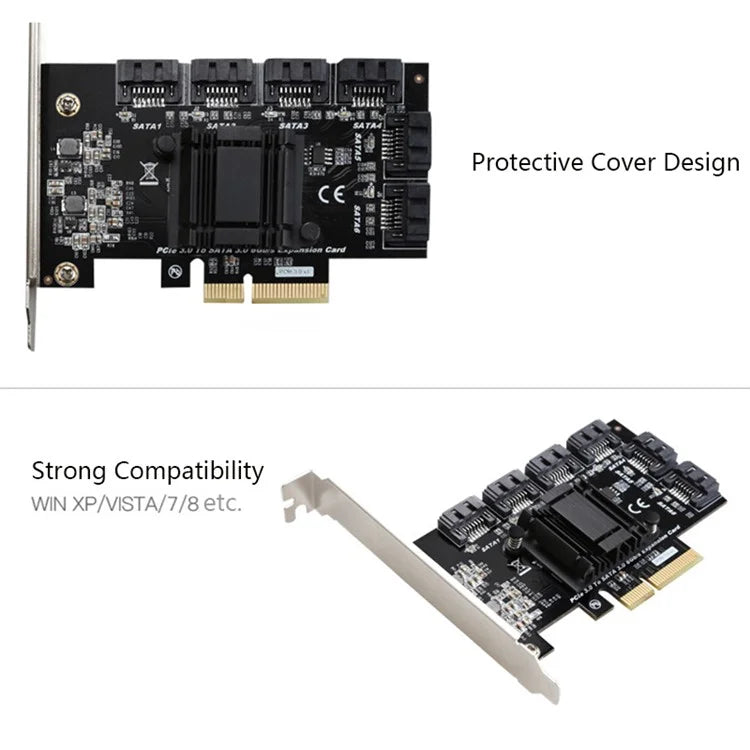 TXB119 PCI-E to 6x SATA3.0 Expansion Card Compatible with MAC / Windows / Linux / Synology