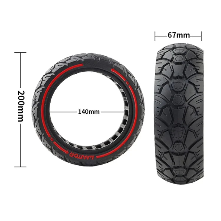 AIMITE 8.5 Inch Electric Scooter Anti-Slip Replacement Tyre 56mm Tread Grooves Off-Road Solid Tire