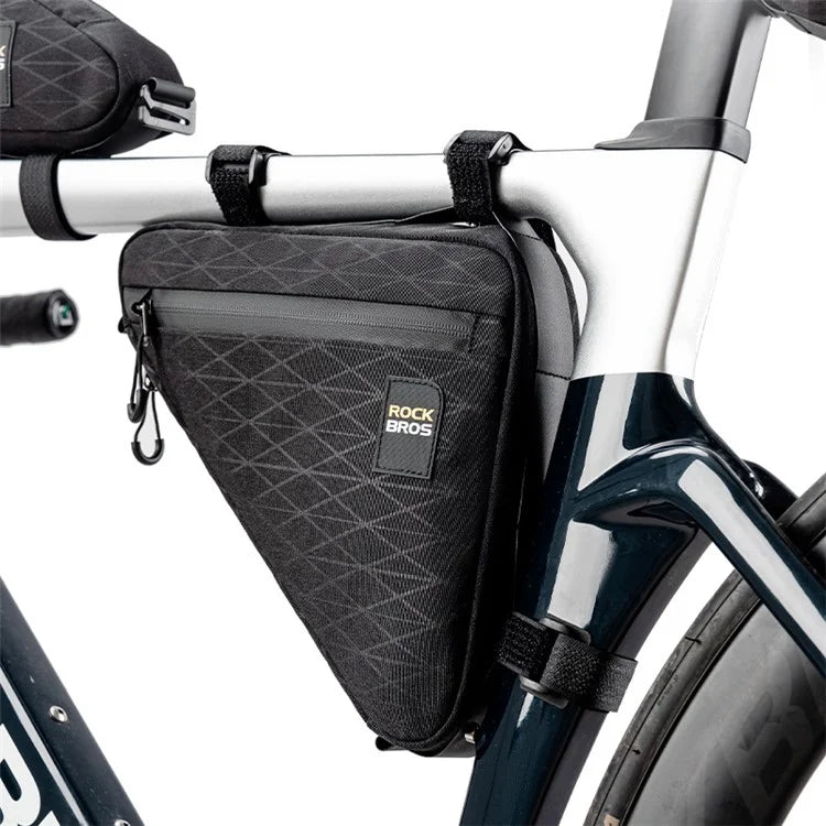 ROCKBROS 065 Polyester+PU Bicycle Bag Set with Seat Tail Bag, Triangle Frame Bag, Top Tube Front Bag