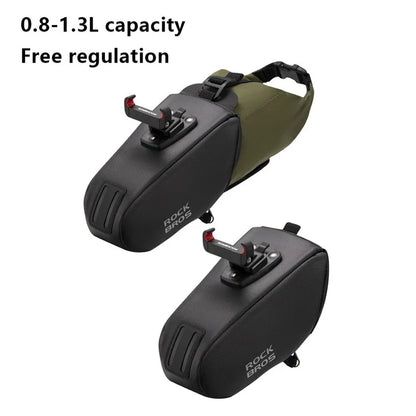 ROCKBROS C54 Bike Saddle Bag Waterproof Bicycle Tail Bag with Waterproof Liner Bag