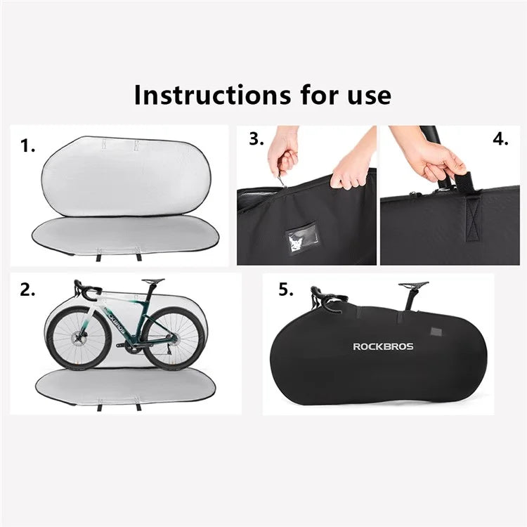 ROCKBROS D002 Road Mountain Bike Storage Bag Oxford Cloth Bicycle Carrying Bag