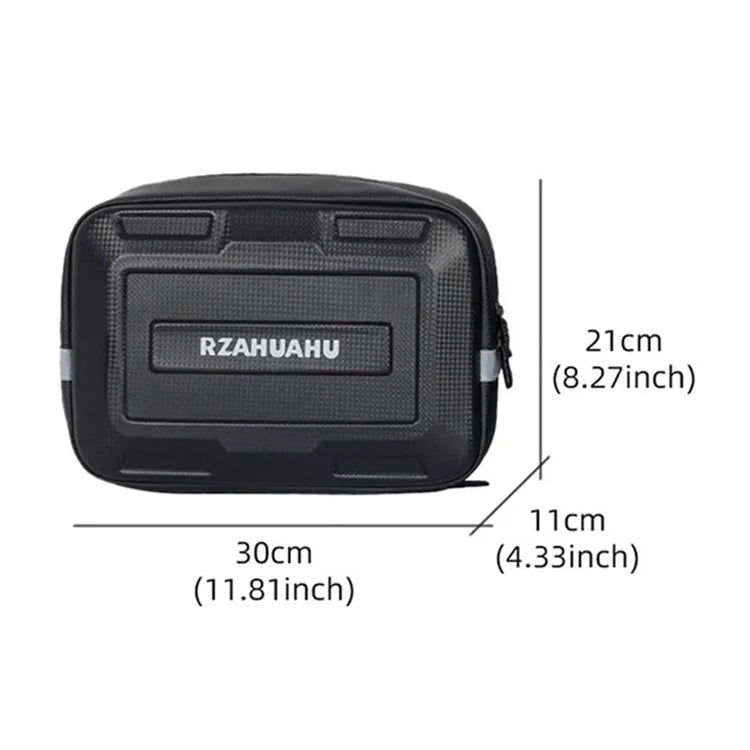 RZAHUAHU 7L Electric Bicycle Rear Bag Waterproof Hard Shell Storage Bag, Size S