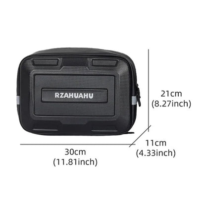 RZAHUAHU 7L Electric Bicycle Rear Bag Waterproof Hard Shell Storage Bag, Size S