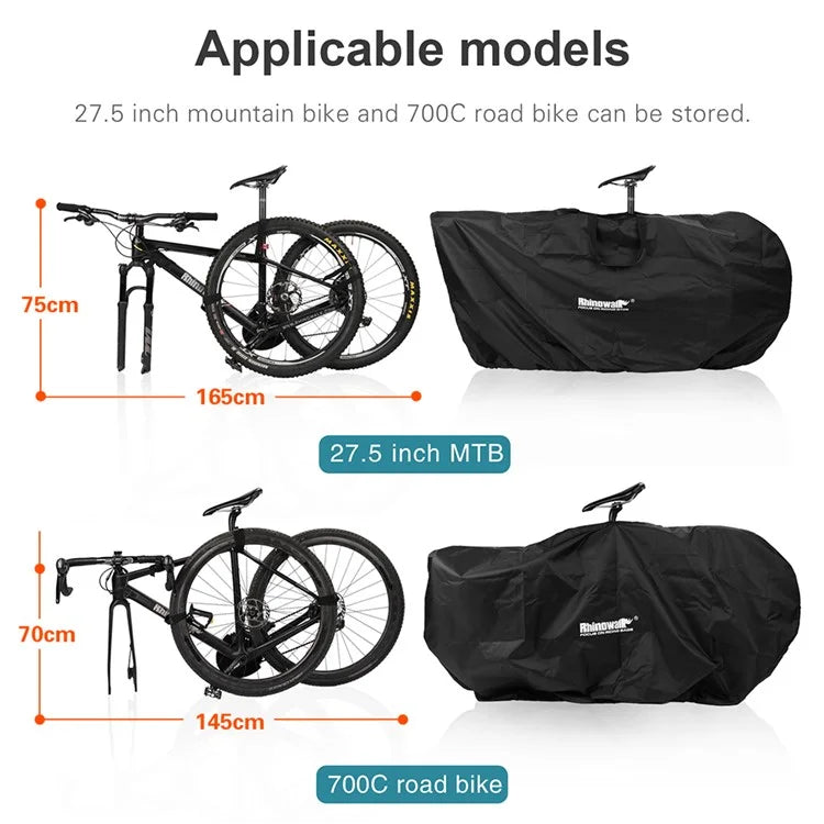 RHINOWALK RM262 Storage Bag for 27.5-inch MTB / 700C Road Bike Lightweight Carrying Pouch